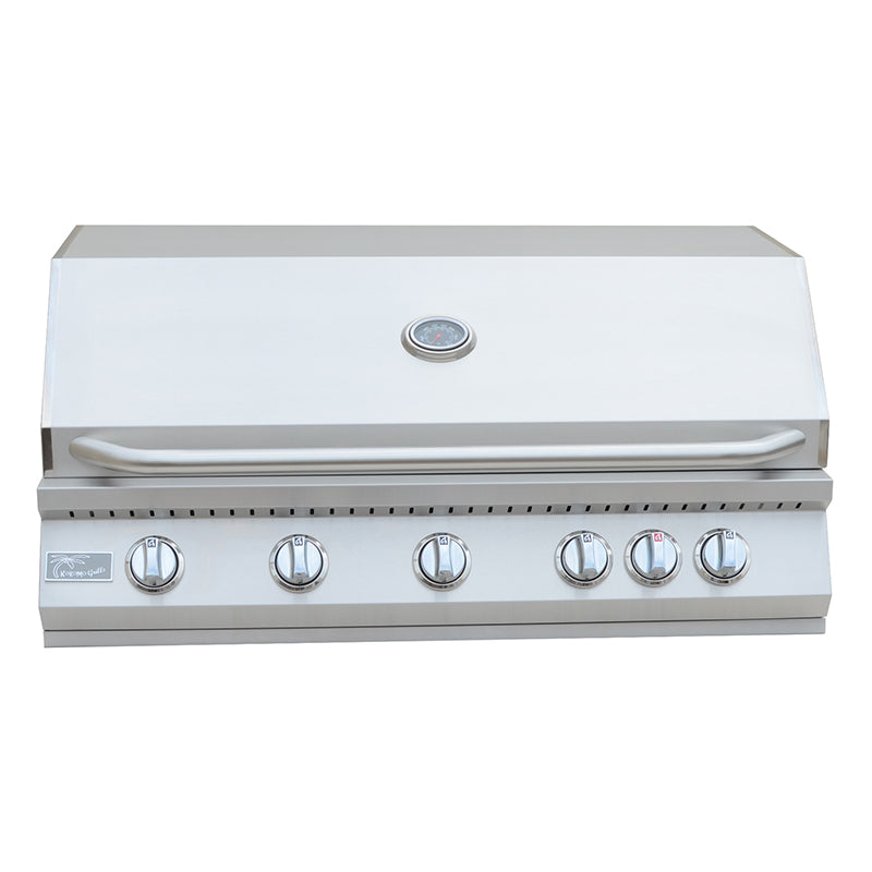 Kokomo 40” 5 Burner Gas Grill closed front view
