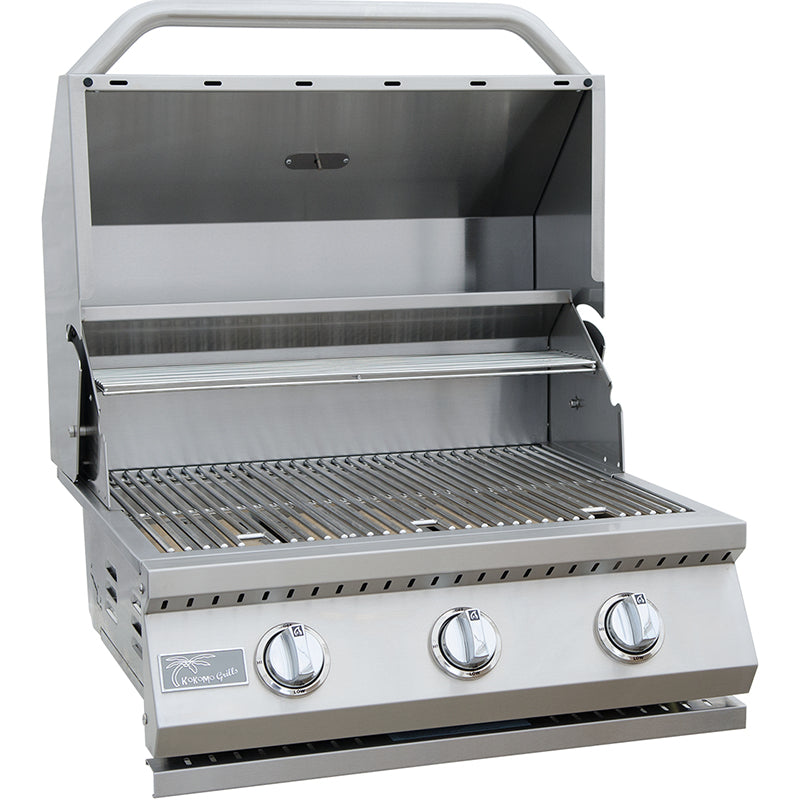 KOkomo grills 26'' 3 Burner Classic Gas Grill open view 