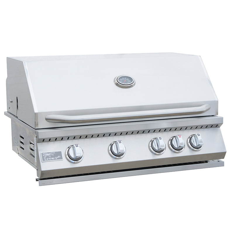 KoKoMo 4 Burner Elite Grill - closed side view