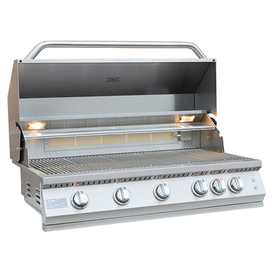 Kokomo 40” Professional 5 Burner Built in Gas Grill - open view
